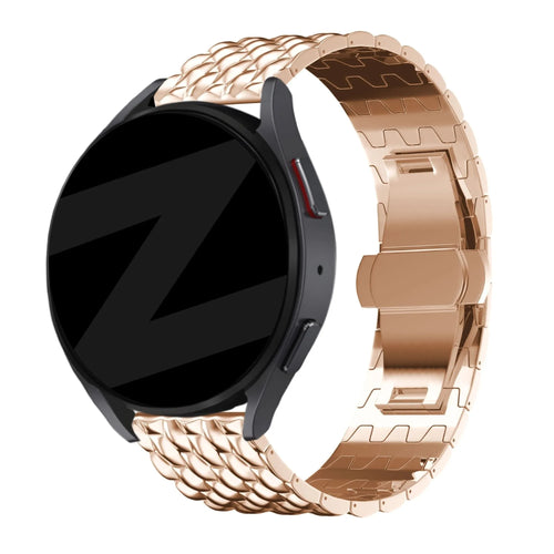 Bandz Correa acero 'Dragon' Pebble Round 2 - 20mm (oro rosado)