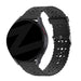 Bandz Samsung Galaxy Watch 42mm Silikonarmband mit Blumenmuster (Schwarz)