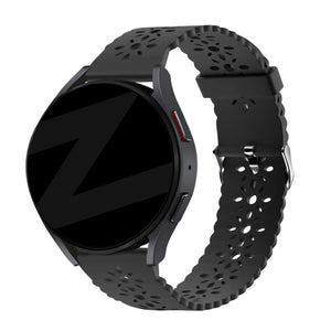 Bandz Levowatch Tiny Patterned Silicone Strap (Black)