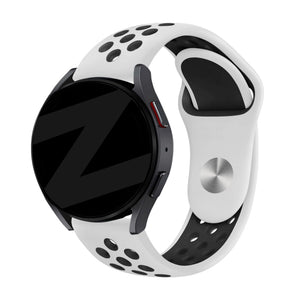 Bandz Correa deportiva 'Deluxe' Pebble Round 2 - 20mm (blanco/negro)