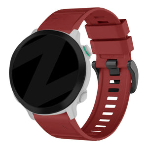 Bandz Garmin Quatix 8 - 47mm Buckled Silicone Strap (Red)