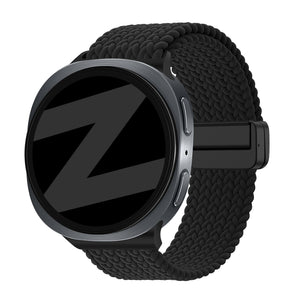 Bandz Samsung Galaxy Watch 8 Classic Magnetisches Geflochtenes Armband (Schwarz)
