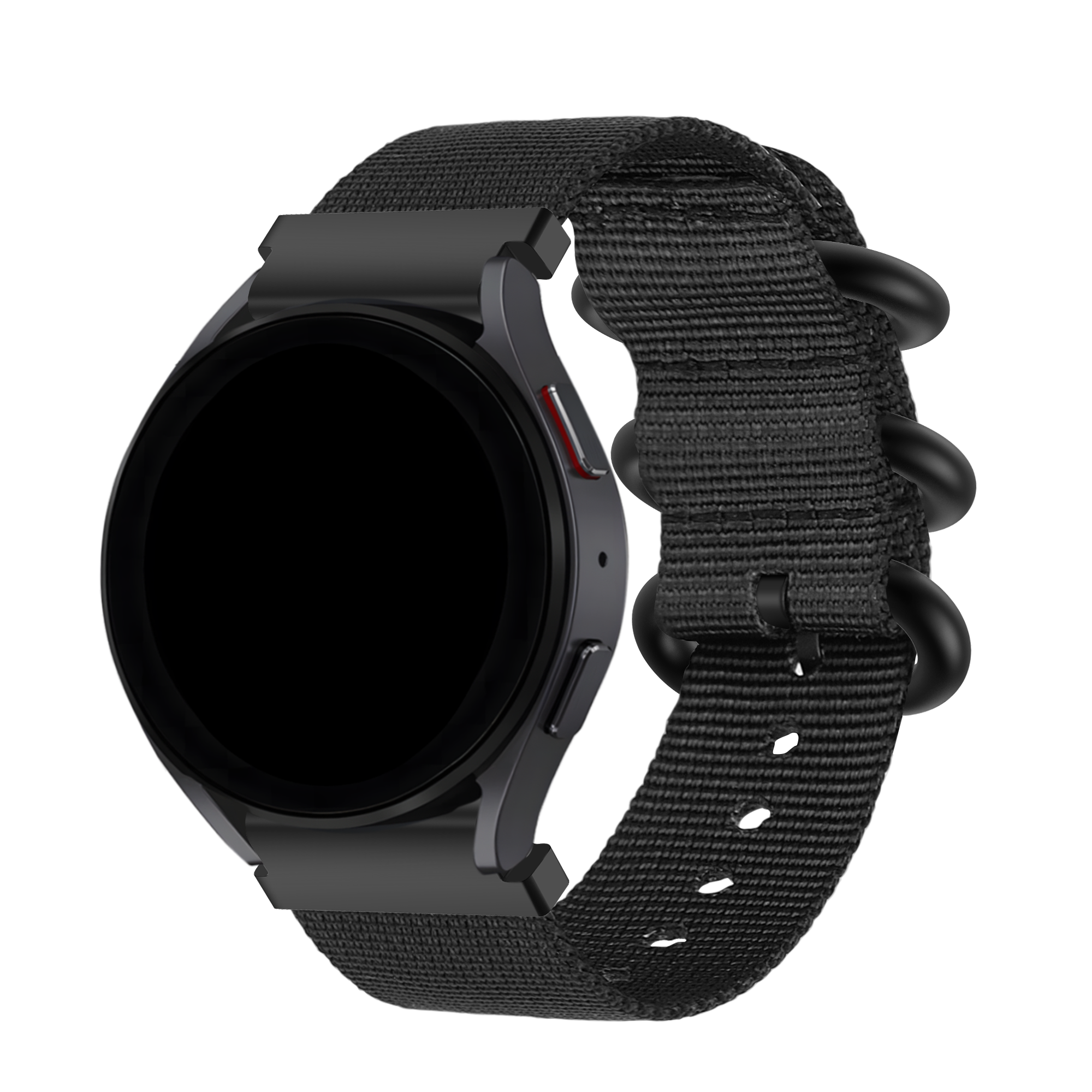 BALR Samsung Galaxy Watch 4 44mm Nylonarmband mit Schnalle (Schwarz)