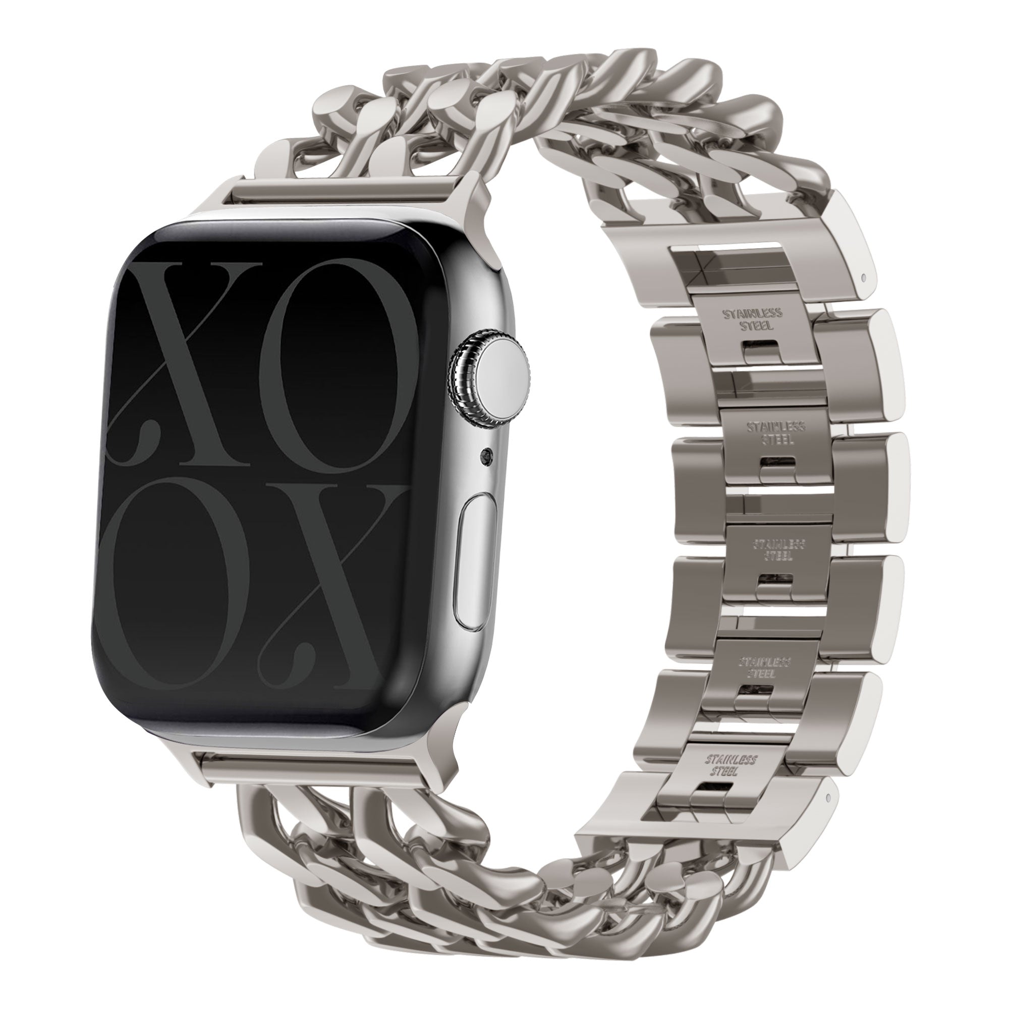 Correa acero cadena Apple Watch xoxo Wildhearts  - 38/40/41/42mm (blanco estrella)