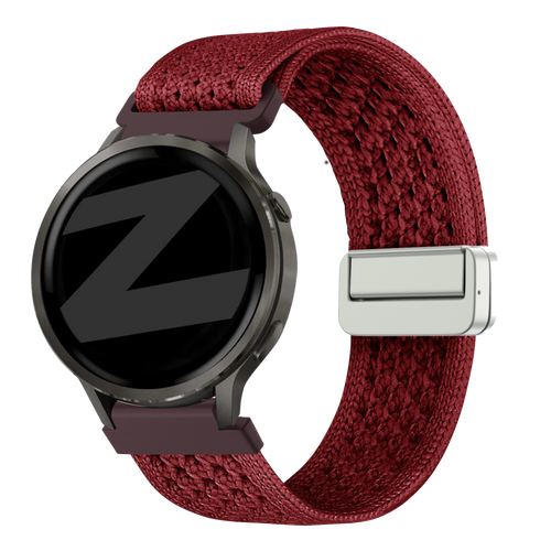Bandz Garmin Approach J1 vintage nylon band (wijnrood)
