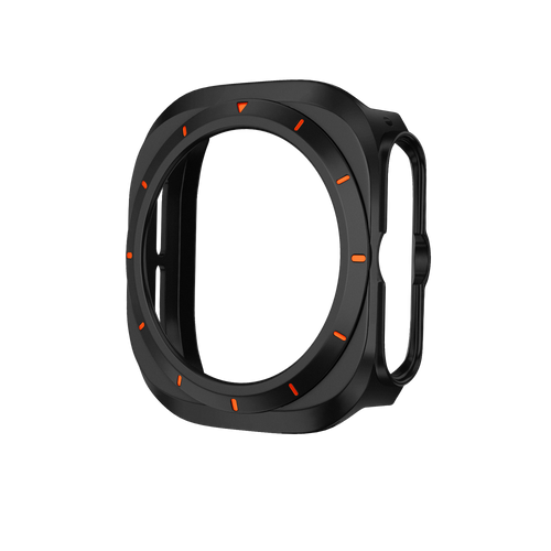 Bandz Samsung Galaxy Watch Ultra bezel PC hoesje (zwart met oranje)