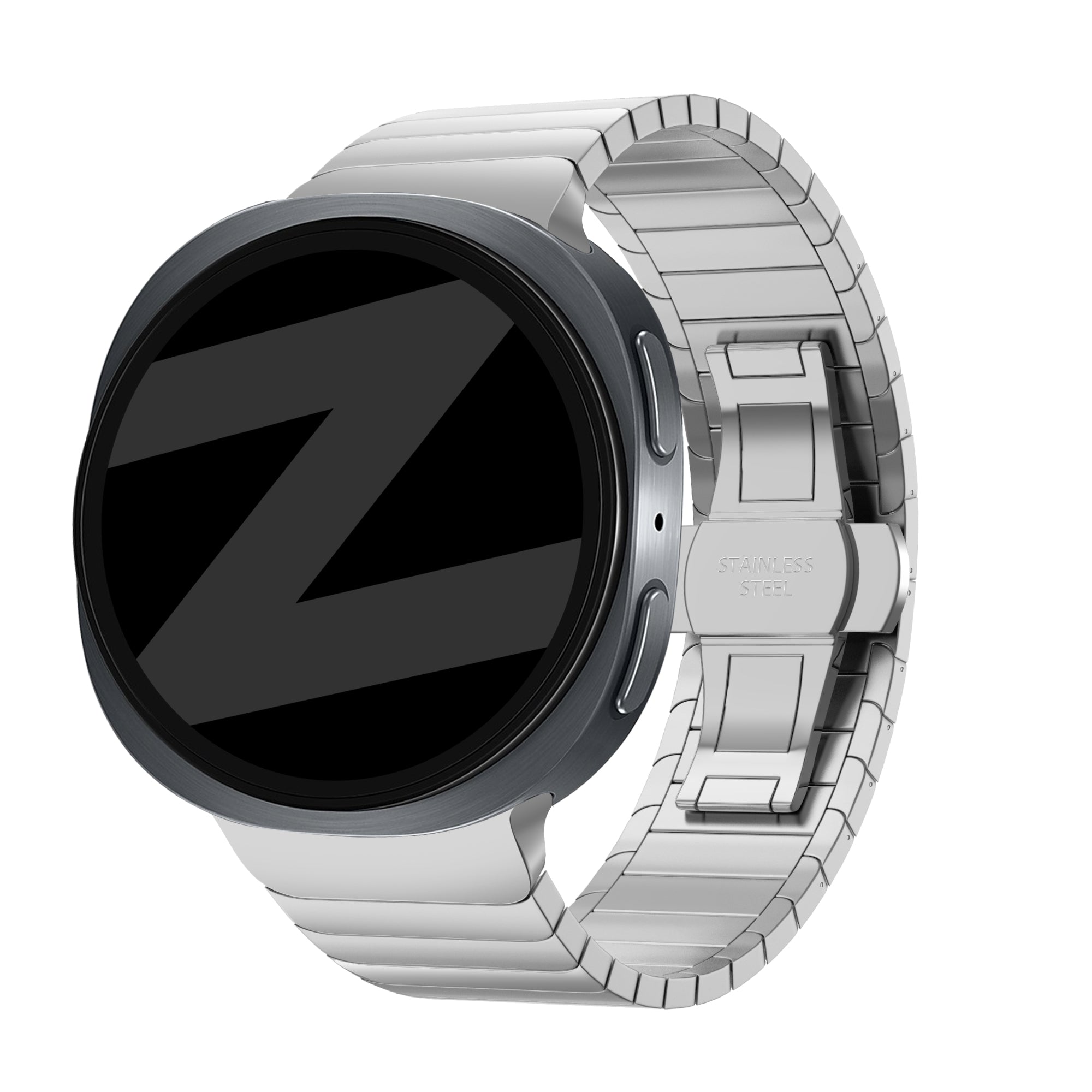 Bandz Samsung Galaxy Watch 8 - 40mm Stahlarmband 'One Bead' (Silber)