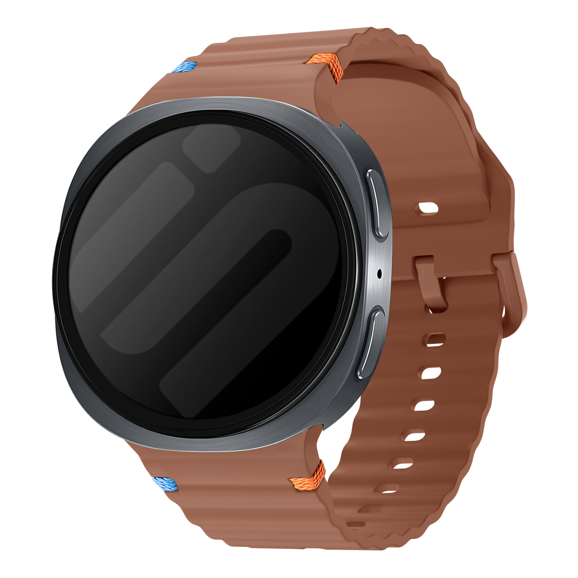Samsung Galaxy Watch 8 Classic Wave Silikonarmband (Braun)