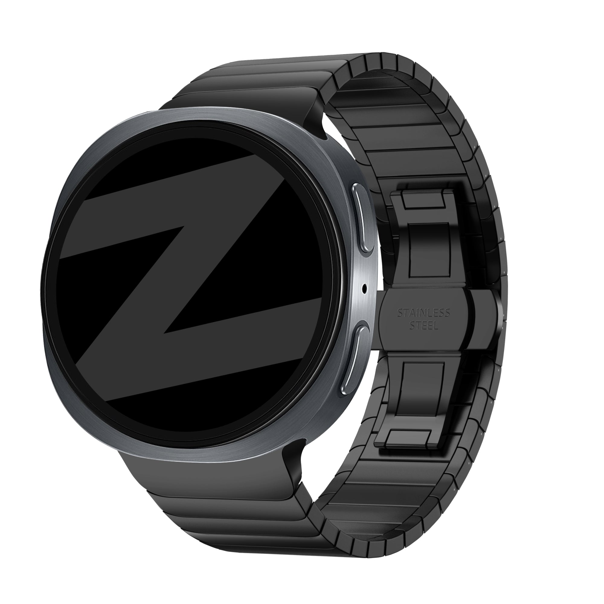 Bandz Samsung Galaxy Watch 8 Classic Stahlarmband 'One Bead' (Schwarz)