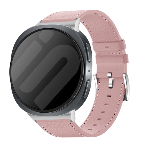 Samsung Galaxy Watch 8 Classic leren grain band (roze)