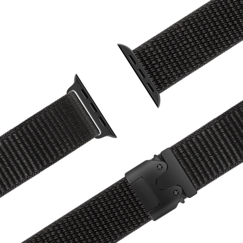 Bandz Correa nylon 'clásico' con P-buckle Apple Watch (negra)