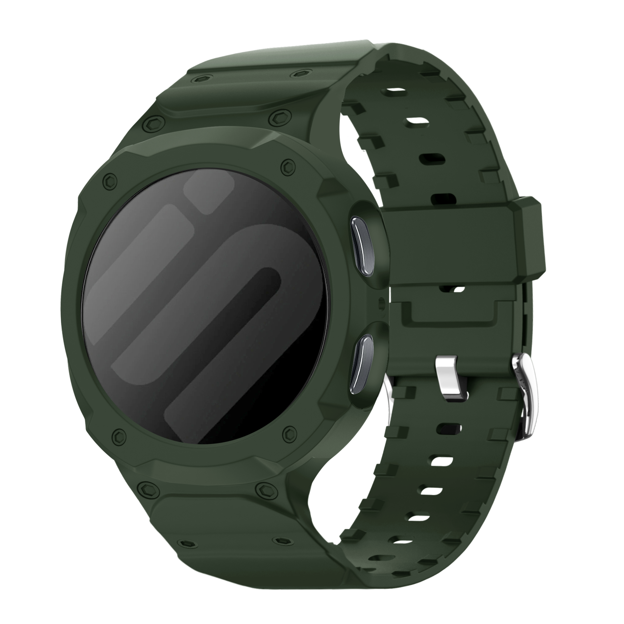 Samsung Galaxy Watch 8 - 44mm TPU Armband mit integrierter Hülle (Grün)