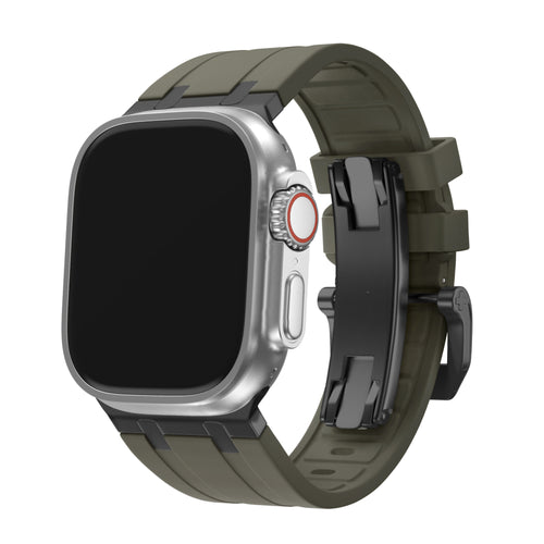 BALR. Correa de silicona Apple Watch Ultra Liquid (marrón/negro)
