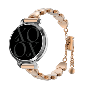 xoxo Wildhearts Bracelet acier 'hearts' Pebble Round 2 - 14mm (or rose)