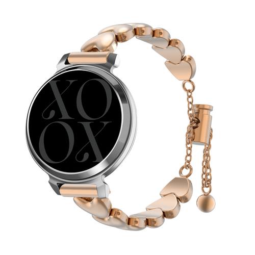 xoxo Wildhearts Bracelet acier 'hearts' Pebble Round 2 - 14mm (or rose)