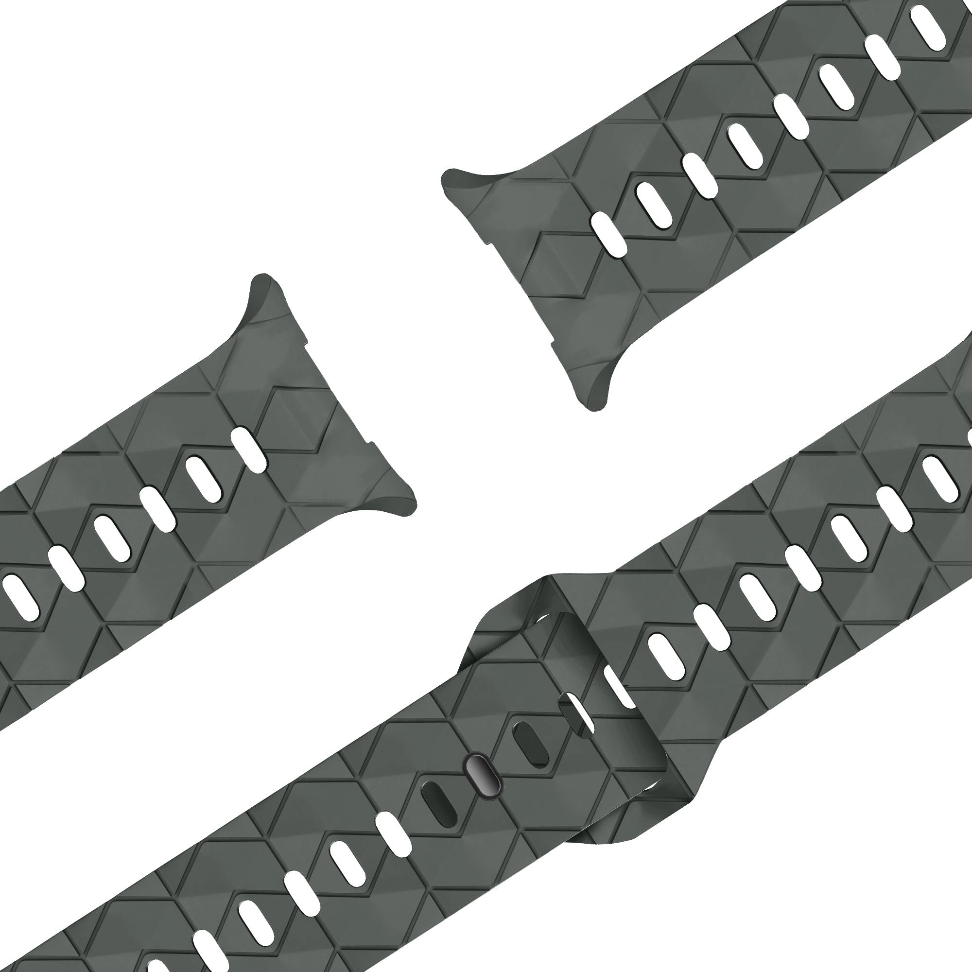 Bandz Correa silicona 'Hexagons' Samsung Galaxy Watch Ultra (gris oscuro)