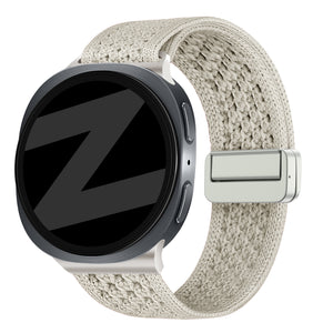 Bandz Samsung Galaxy Watch 8 - 40mm Vintage Nylon Strap (Starlight)