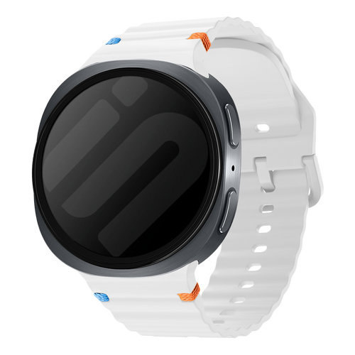 Samsung Galaxy Watch 8 - 40mm wave siliconen bandje (wit)