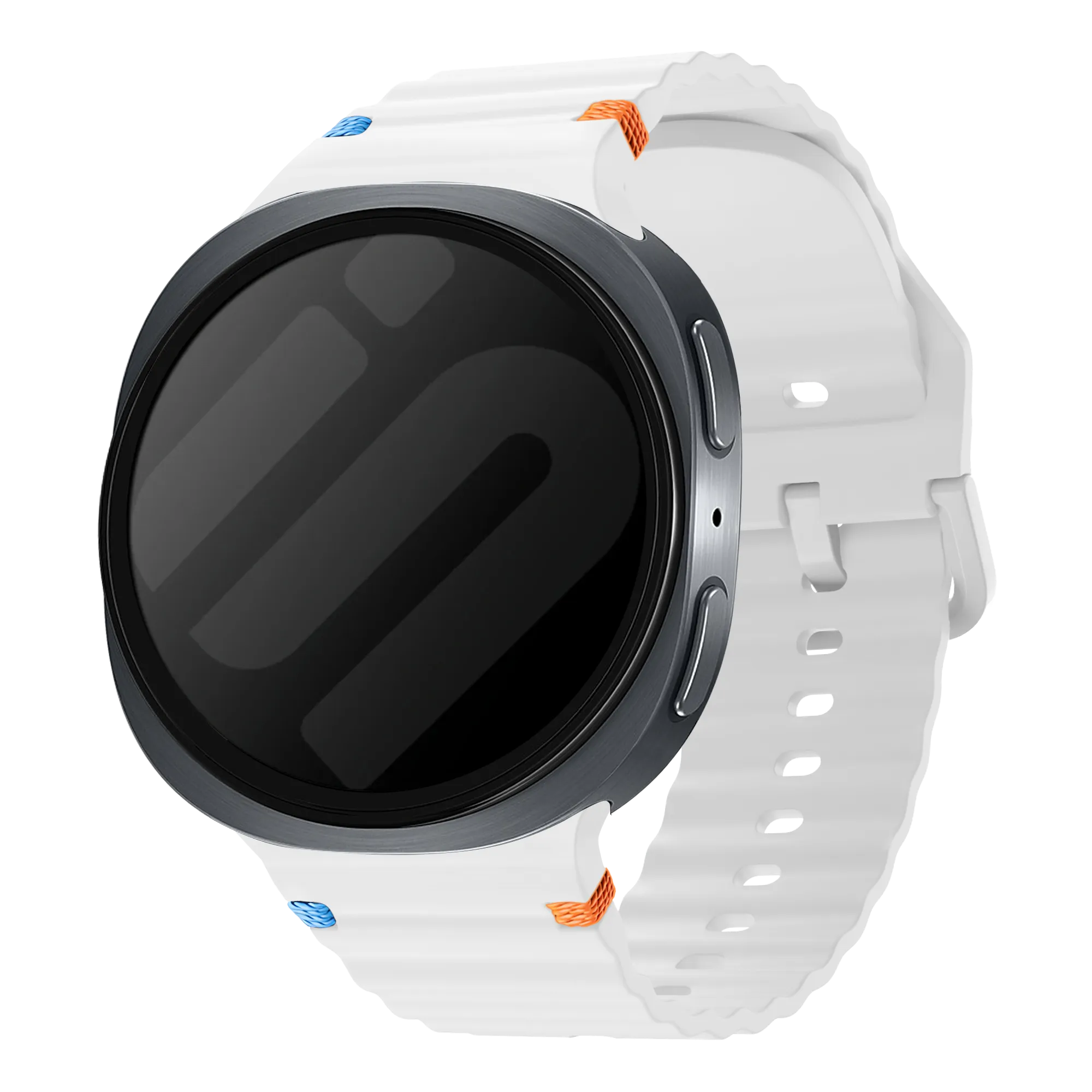 Samsung Galaxy Watch 8 - 40mm Wave Silicone Strap (White)
