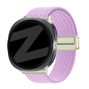 Bandz Samsung Galaxy Watch 8 Classic Magnetisches Geflochtenes Armband (Flieder)