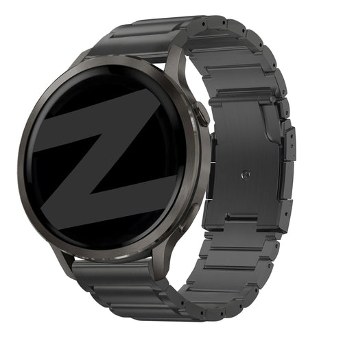Bandz Garmin Forerunner 55 titanium schakel band (zwart)