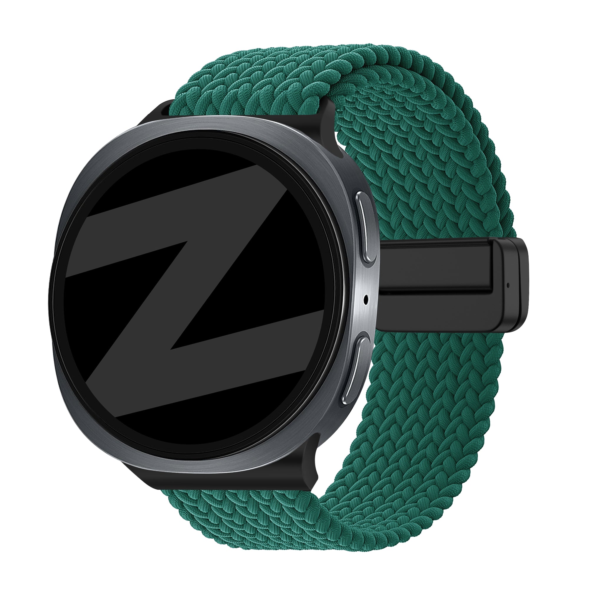 Bandz Samsung Galaxy Watch 8 - 40mm Magnetisches Geflochtenes Armband (Grün)
