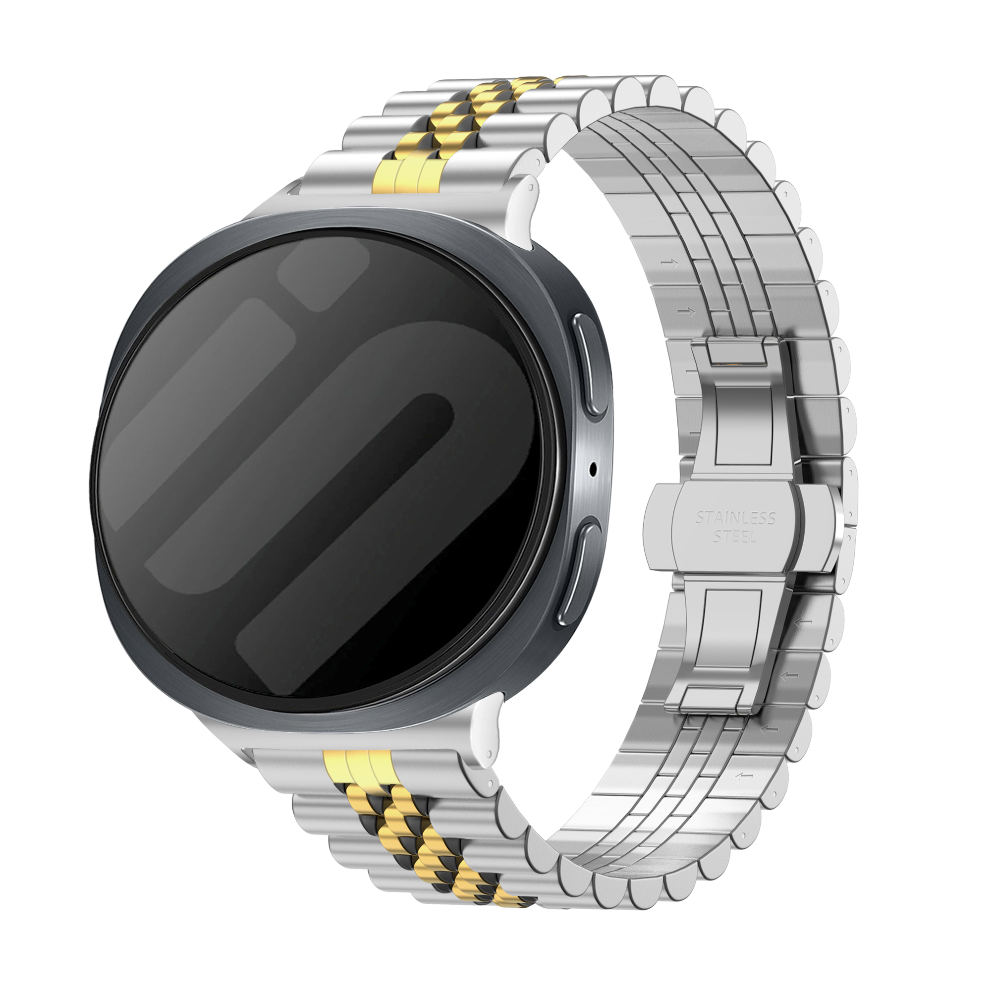 Samsung Galaxy Watch 8 - 40mm Jubilee Stahlarmband (Silber/Gold)