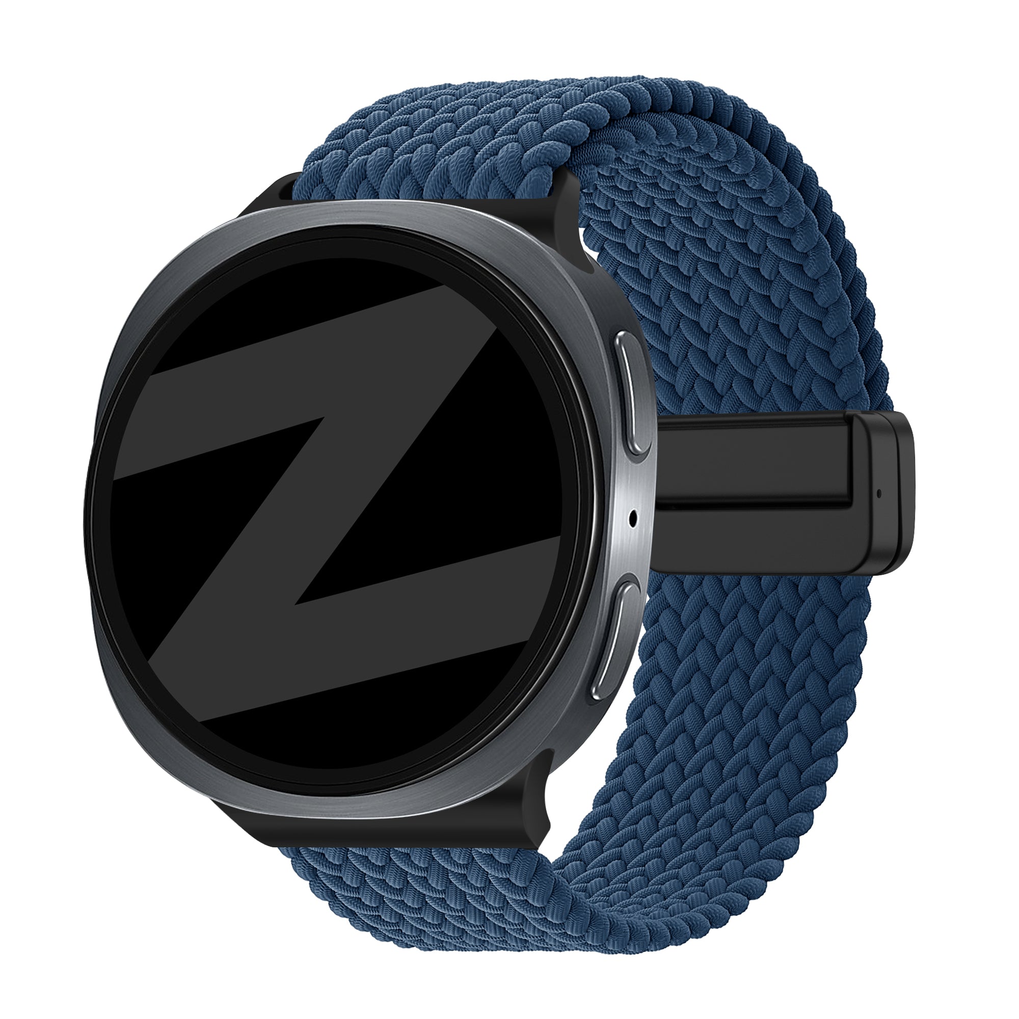 Bandz Samsung Galaxy Watch 8 Classic Magnetisches Geflochtenes Armband (Dunkel Blau)