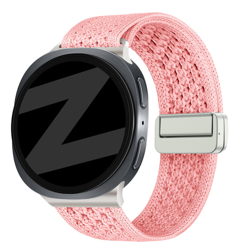 Bandz Samsung Galaxy Watch 8 Classic Vintage Nylon Strap (Pink)
