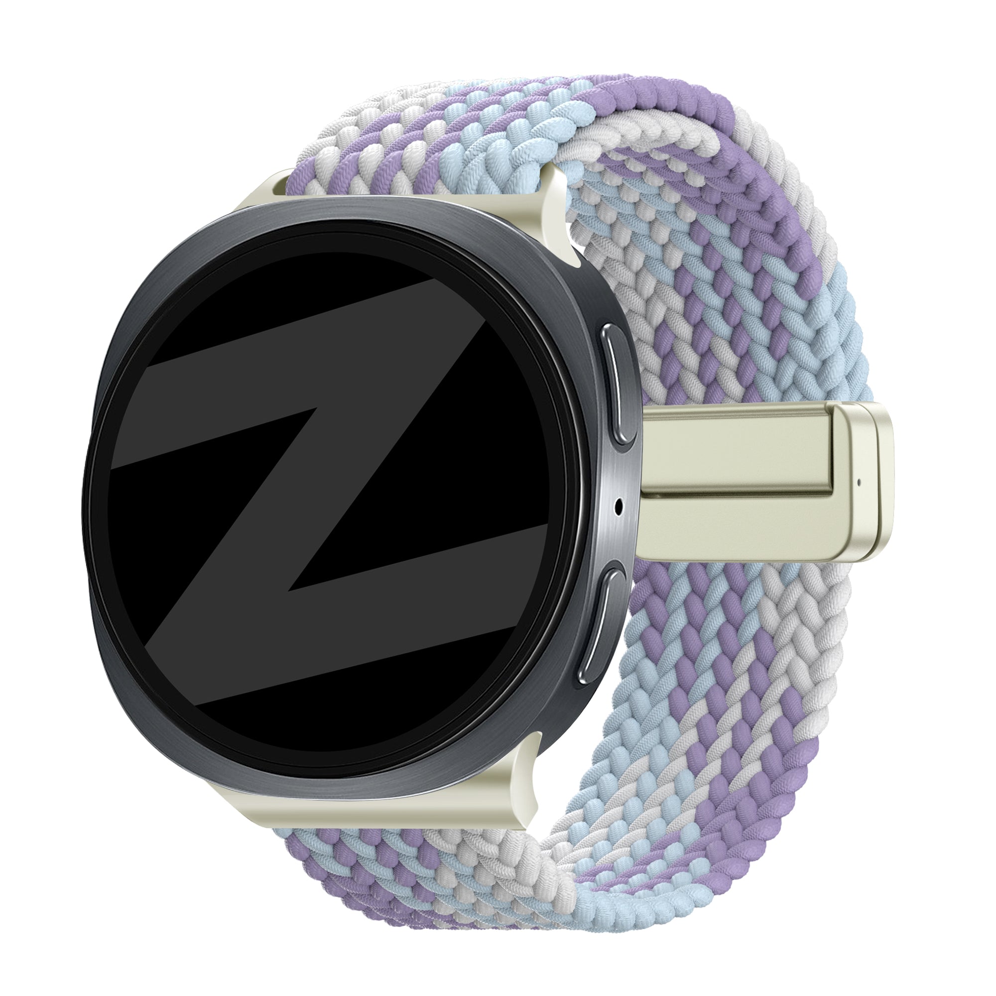 Bandz Samsung Galaxy Watch 8 - 44mm Magnetisches Geflochtenes Armband (Lila Mix)