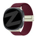 Bandz Samsung Galaxy Watch 8 - 40mm Magnetisches Geflochtenes Armband (Weinrot)