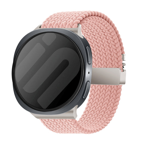 Samsung Galaxy Watch 8 Classic Geflochtenes Armband mit P-Schnalle (Rosa)