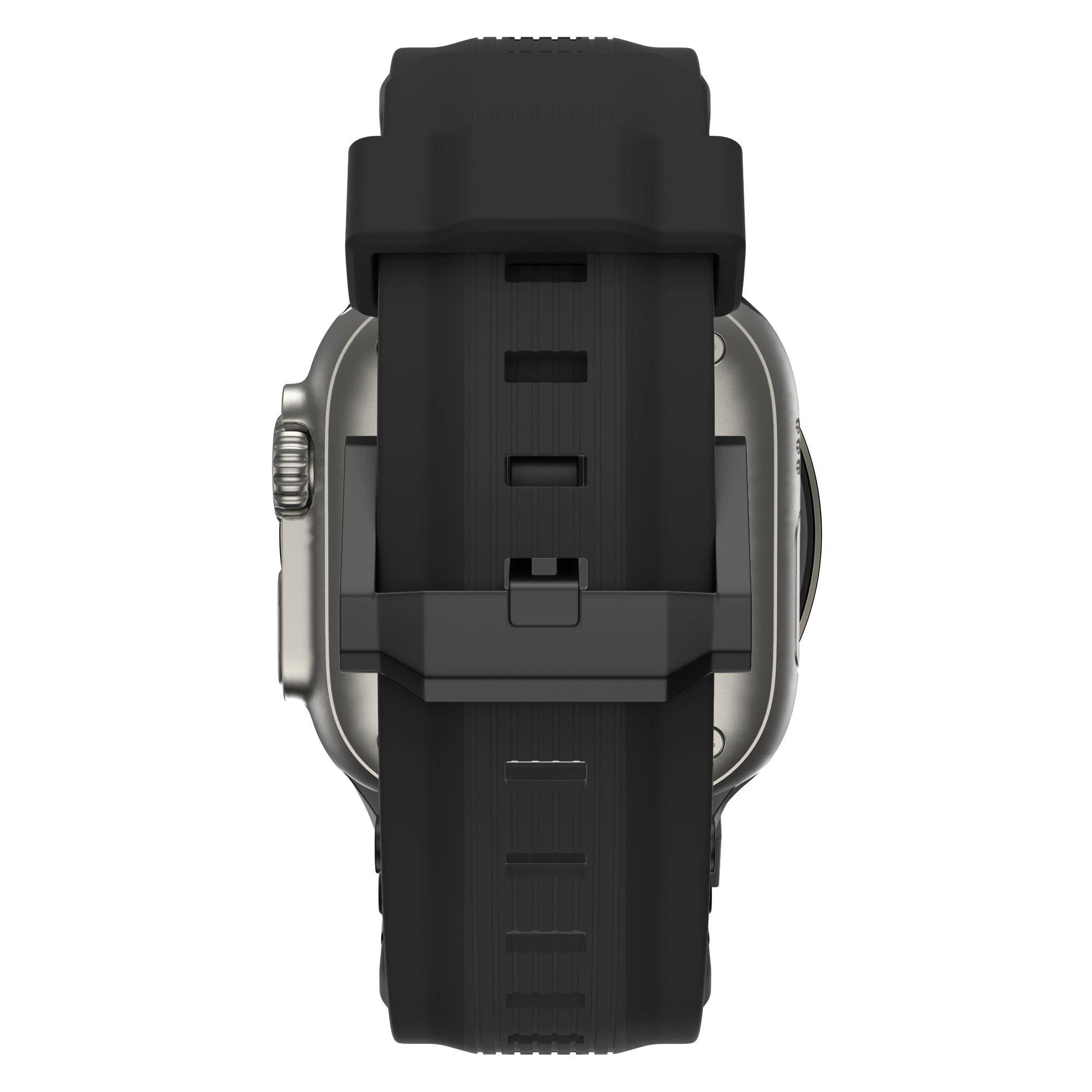 Bandz Apple Watch Liquid Silicone Strap 'Explorer' (Black with Black)