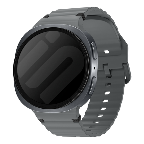 Correa silicona ondulada Samsung Galaxy Watch 8 Classic (gris oscuro)