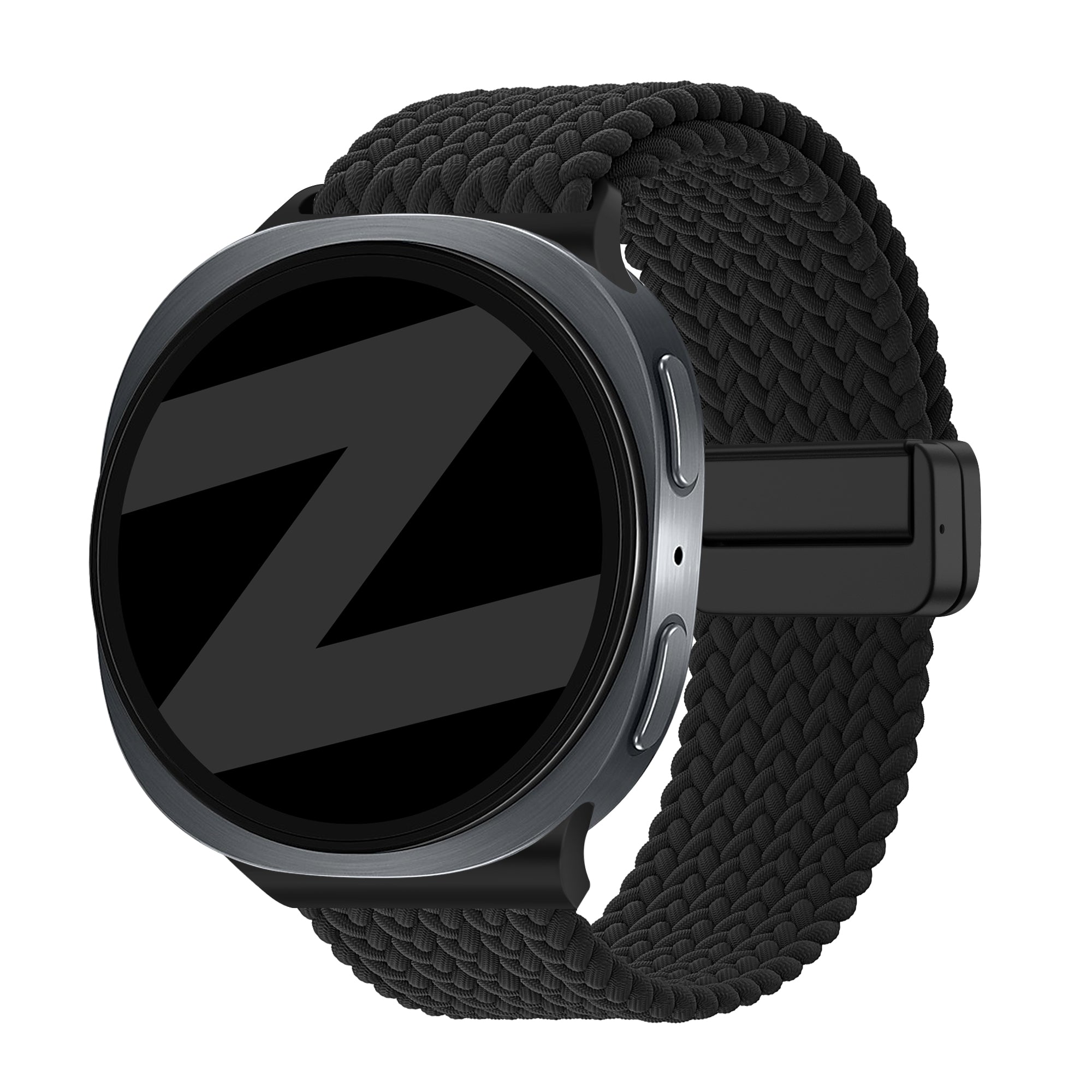 Bandz Samsung Galaxy Watch 8 - 40mm Magnetisches Geflochtenes Armband (Schwarz)