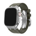 BALR. Correa de silicona Apple Watch Ultra Liquid (marrón/plata)