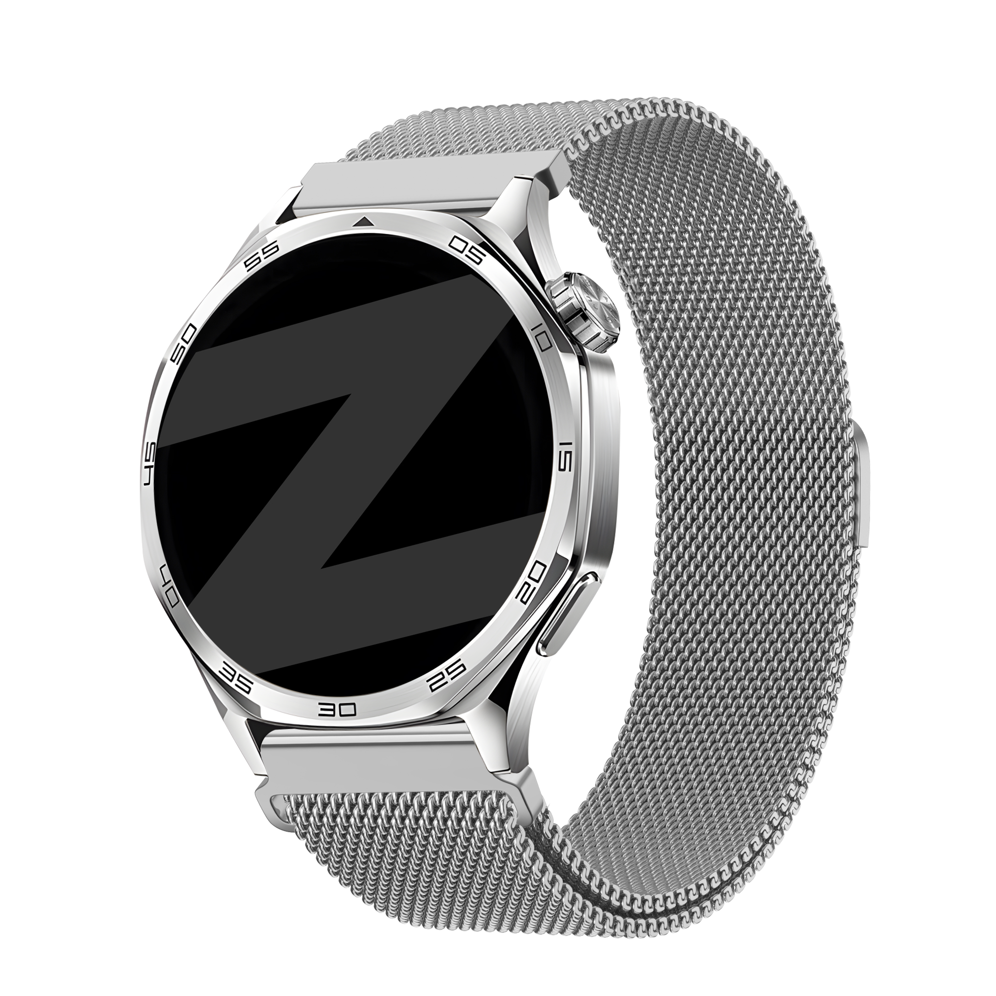 Bandz Suunto Run 'One Push' Milanese Strap (Silver)