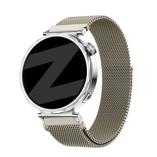 Bandz Huawei Watch GT 7 - 41mm Milanese Strap 'Easy Fit' (Starlight)