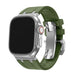 BALR. Correa de silicona Apple Watch Ultra Liquid (verde/plata)