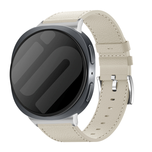 Bracelet cuir Samsung Galaxy Watch 8 Classic (beige)