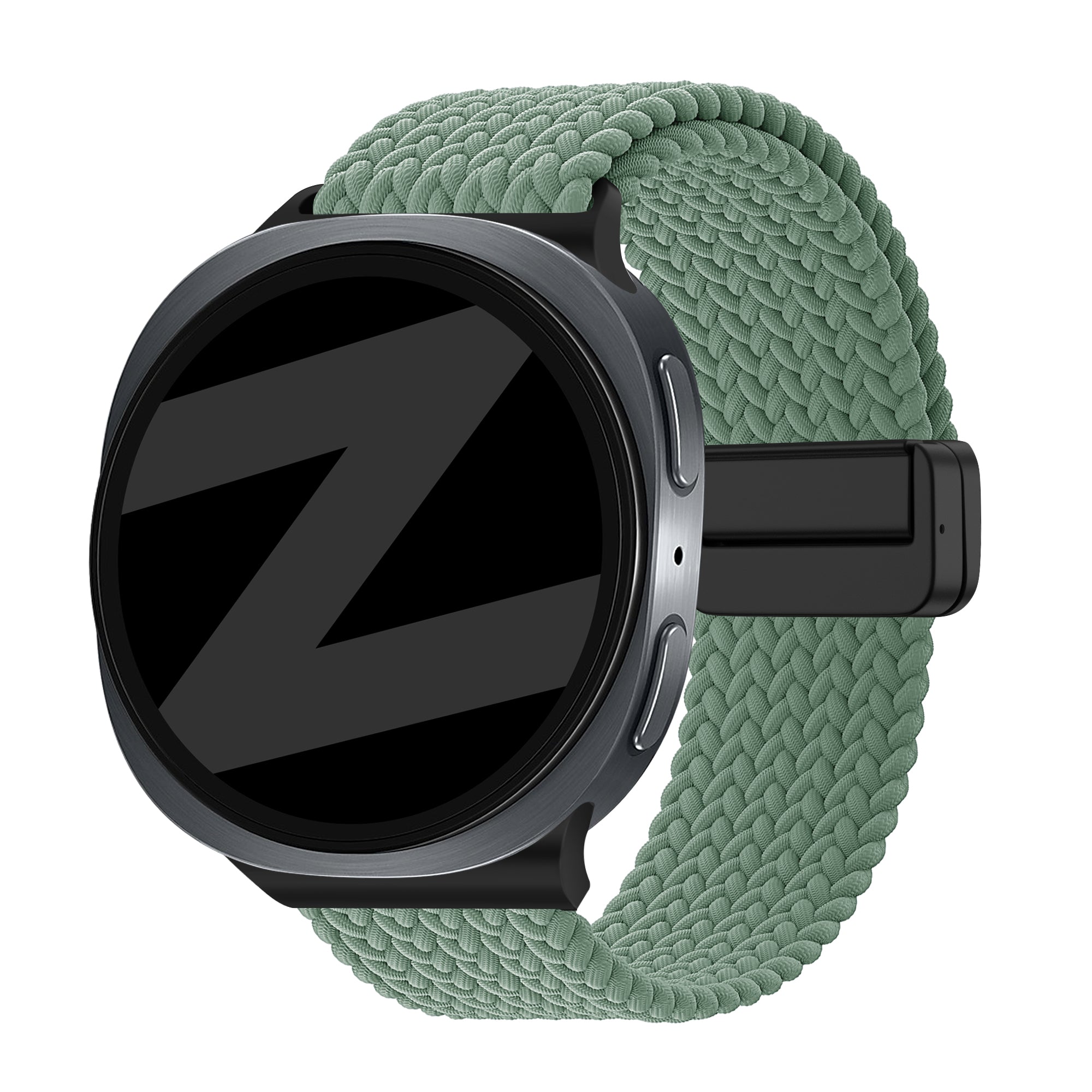 Bandz Samsung Galaxy Watch 8 - 44mm Magnetisches Geflochtenes Armband (Tannengrün)
