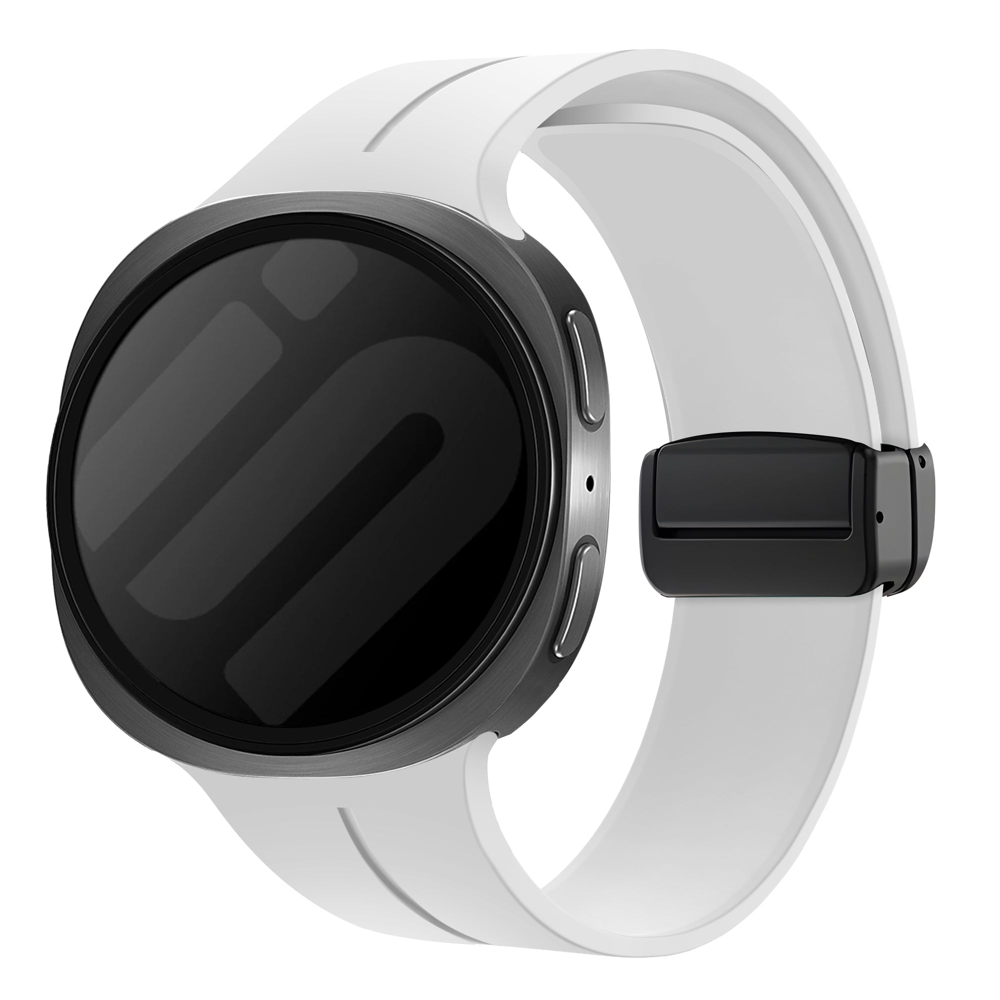 Correa silicona con hebilla Samsung Galaxy Watch 8 Classic (blanco)