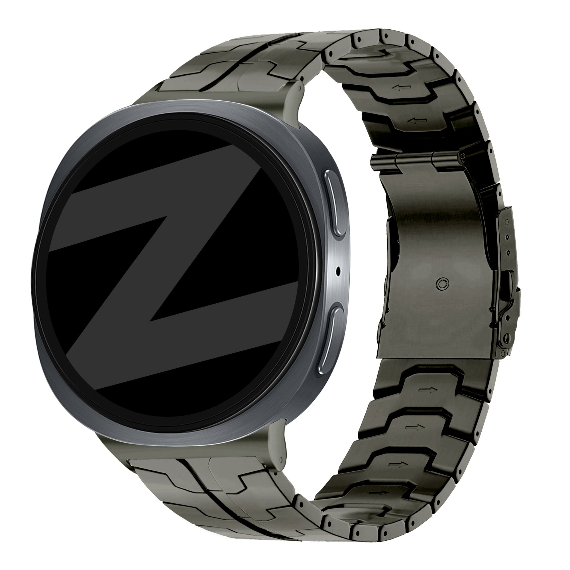 Bandz Samsung Galaxy Watch 8 - 44mm Stahl Armband 'Iron' (Graphite)