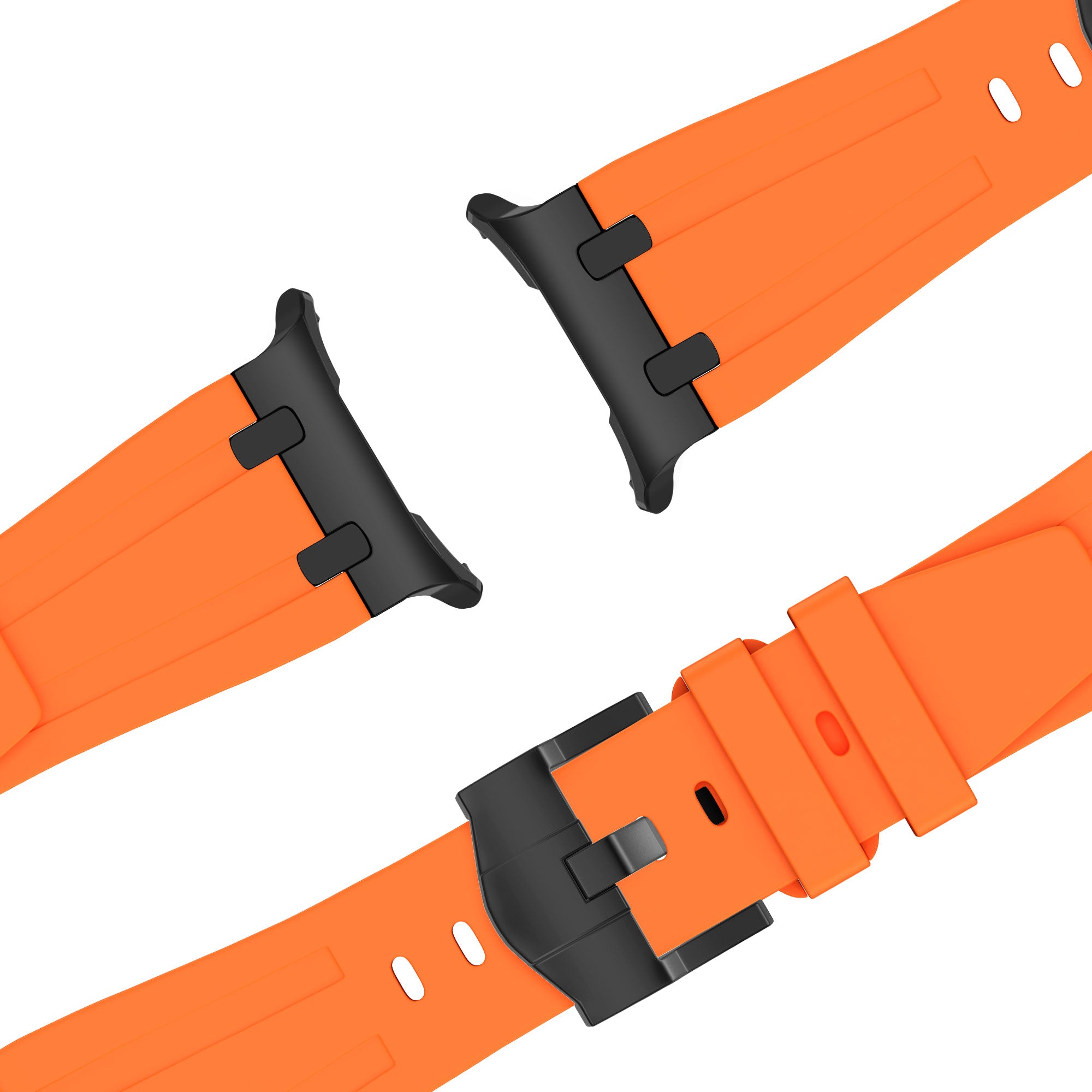Bandz Correa silicona 'Luxe Liquid' Samsung Galaxy Watch Ultra (naranja con negra)