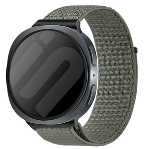 Samsung Galaxy Watch 8 - 44mm Nylonarmband (Grau-Grün)