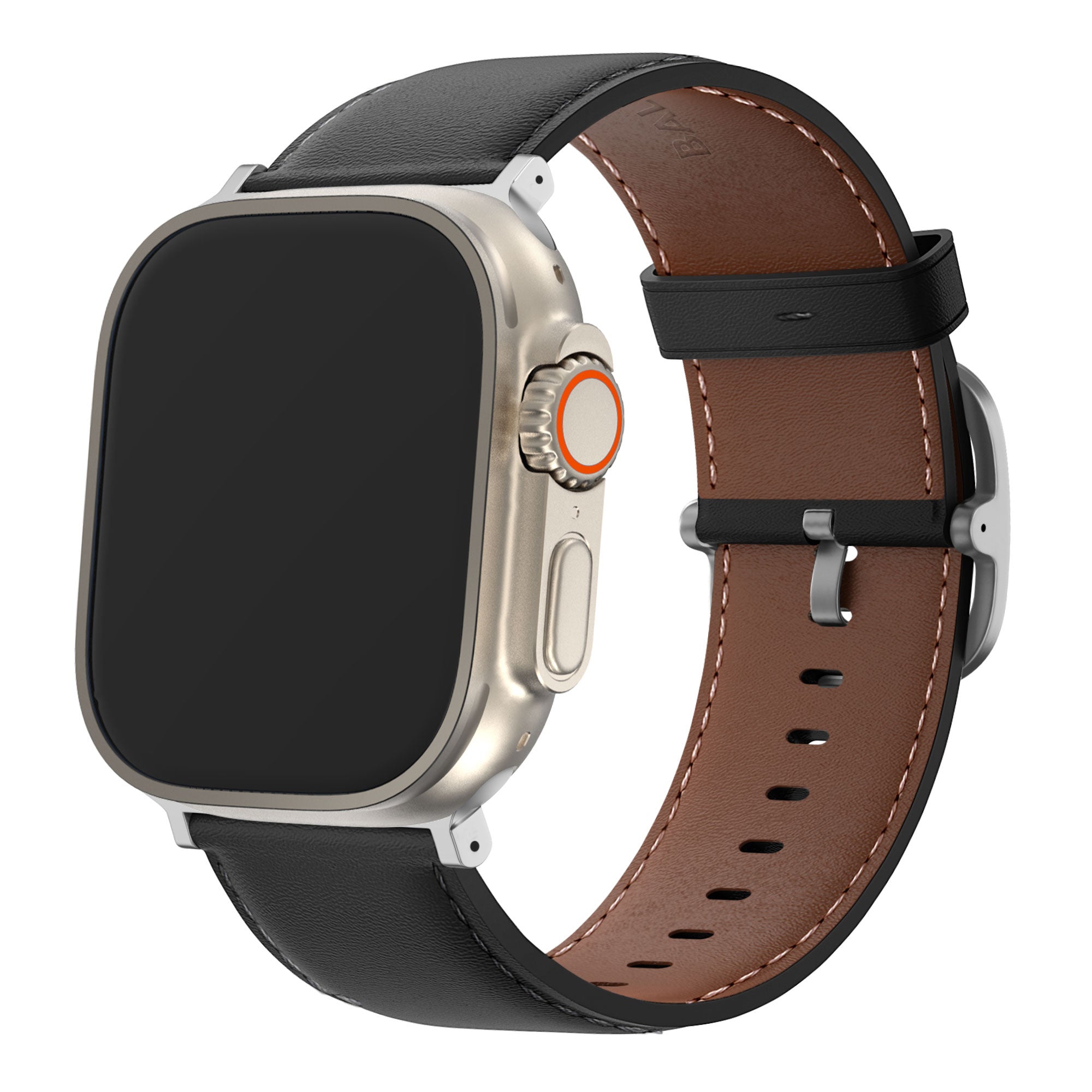 Balr. Apple Watch Leder-Armband (schwarz)