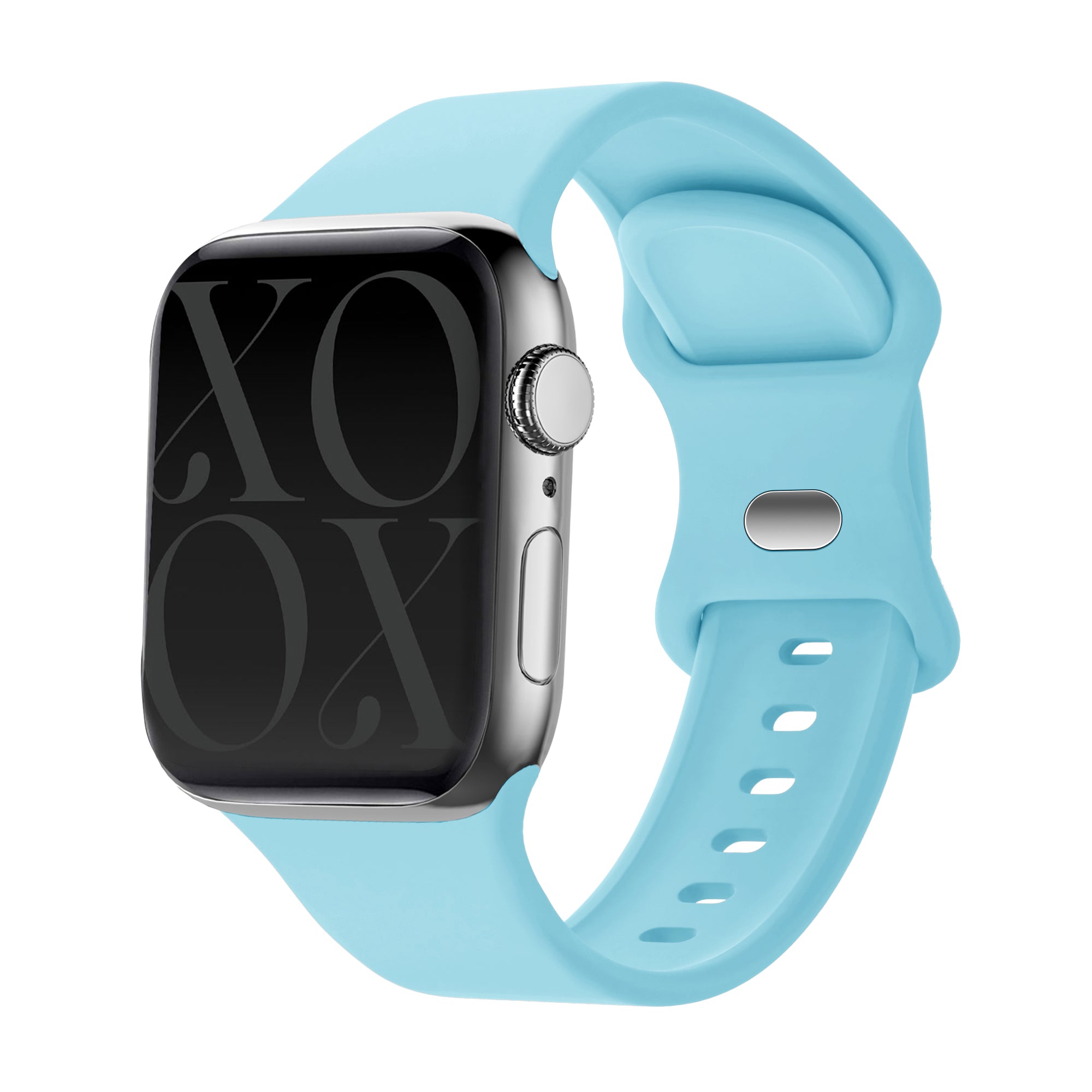 xoxo Wildhearts Apple Watch Silikonarmband (Hellblau)
