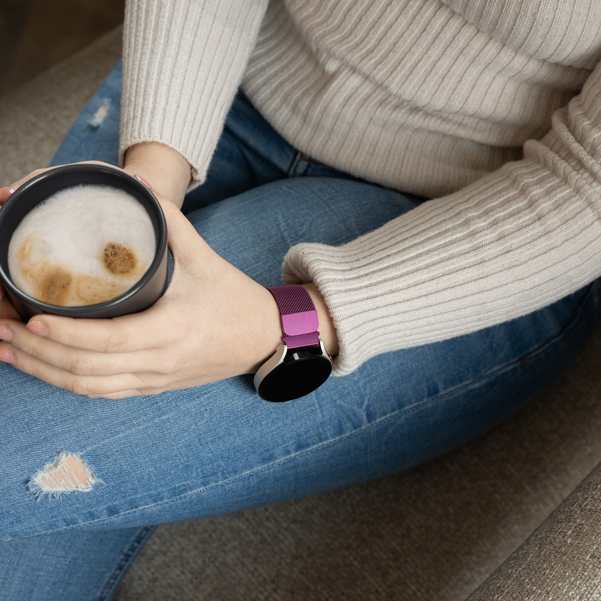 Samsung Galaxy Watch 6 - 44mm Milanese Strap (Purple)