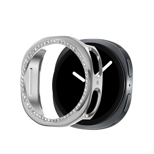 Bandz Funda PC Diamante Samsung Galaxy Watch 8 - 40mm (plateado)