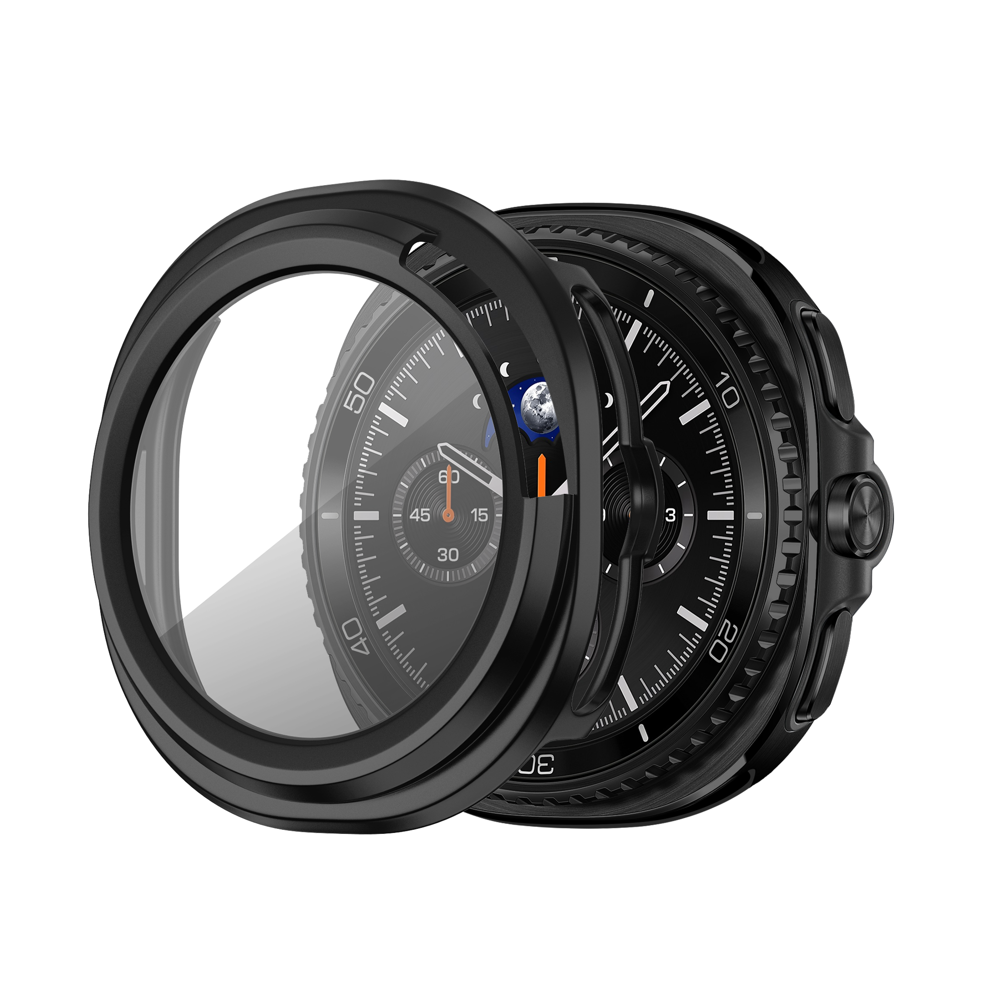 Bandz Funda PC con vidrio Samsung Galaxy Watch 8 Classic (negro)